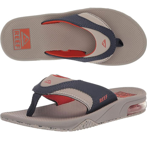 Reef kids Kids Fanning Sandals in Taupe/navy