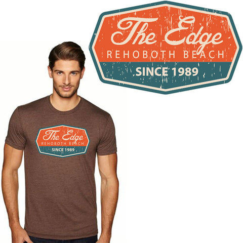 Edge Oil Can T-Shirts in brown heather