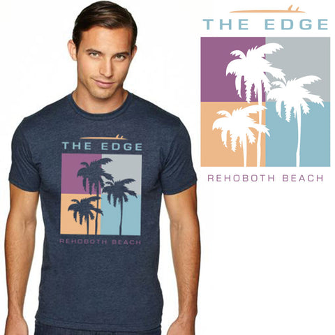 Edge Edge Palms T-Shirts in navy heather