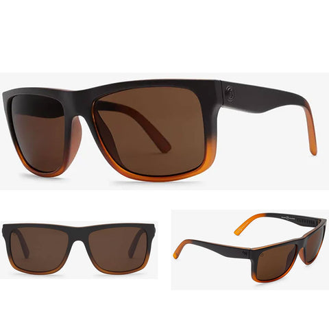 Electric Swingarm Sunglasses in black amber and bronze polarized