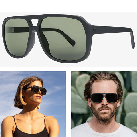 Electric Dude Sunglasses in matte black and grey polarized
