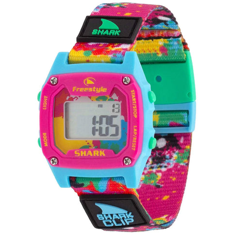 Freestyle Shark Mini Clip Watches in blue/pink and splatter neon