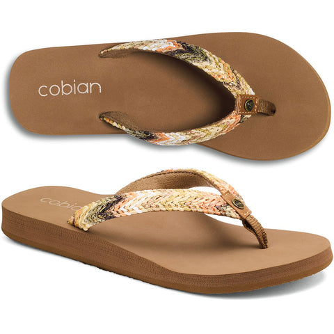 Cobian Womens Fiesta Skinny Bounce Sandals in sand