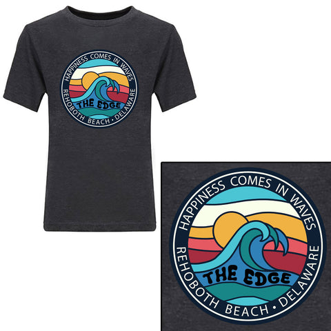 Edge Happiness Youth T-Shirts in Charcoal