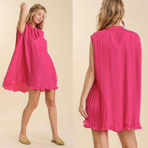 Umgee Womens Cory Dresses in hot pink