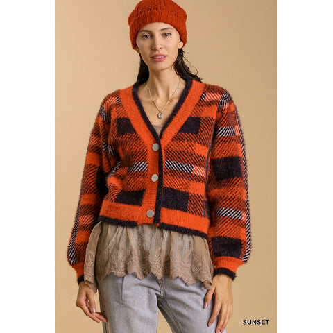 Umgee Womens Carly Sweaters in sunset