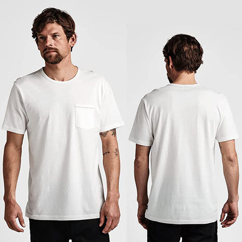 Roark Well Worn Lightweight Organic  T-Shirts in off white