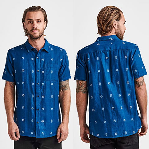 Roark Mens Journey Sunburst Shirts in indigo