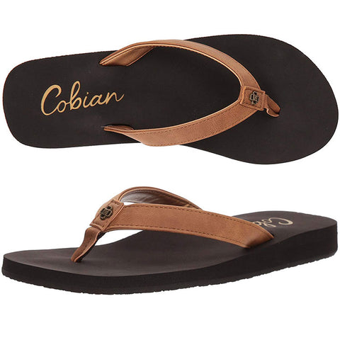 Cobian Womens Skinny Bounce Sandals in caramel