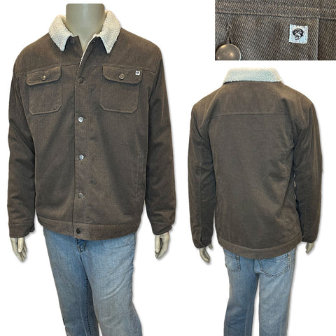 Edge Mens Highland Sherpa Lined Jackets in charcoal
