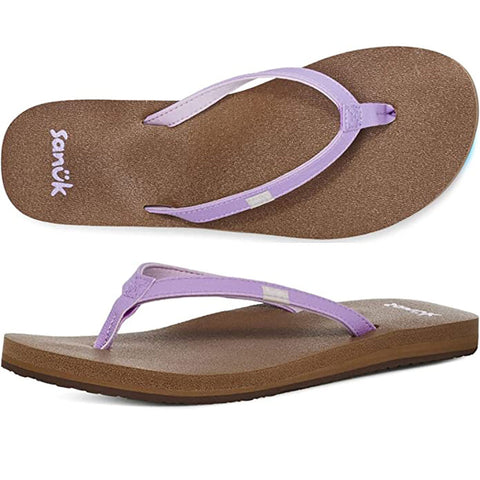 Sanuk Womens Yoga Joy Sandals in Purple rose