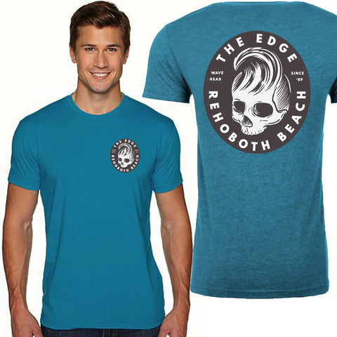 Edge Wave Head T-Shirts in teal