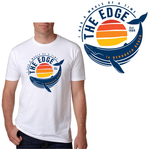 Edge Whale Time T-Shirts in white